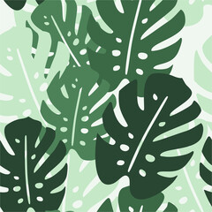 Tropical Monstera leaves. seamless background