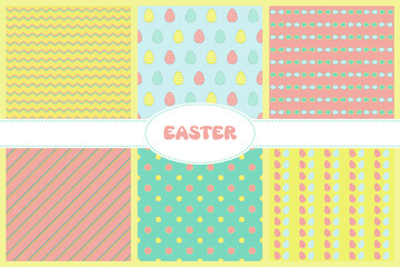 Set of seamless patterns design. Endless texture. For greeting card, invitation card, banner, web, wallpaper, wrapping paper, textile.