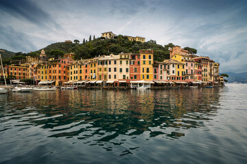 View to Portofino, Liguria, Italy