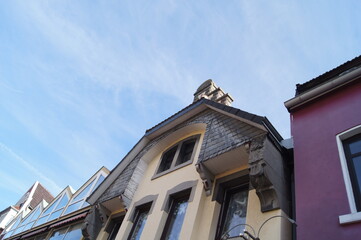 alte Fachwerkhäuser in der mittelalter Stadt Lemgo