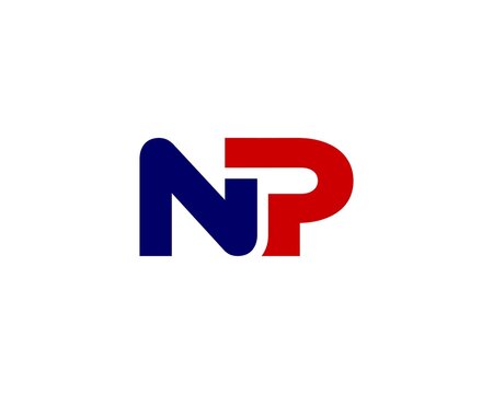 NP PN letter logo design vector template