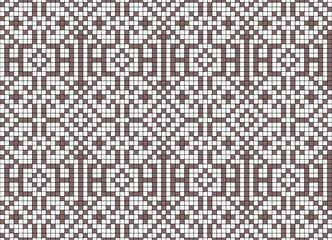 Fototapeta premium Vector abstract decorative pixel art illustration.