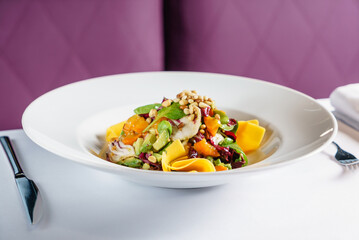 fresh salad wiht mango