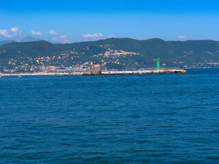 The Southern part of the Cinque Terra at La Spezia in Italy. This area is rugged and beautiful