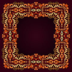 Vector abstract decorative ethnic ornamental illustration.