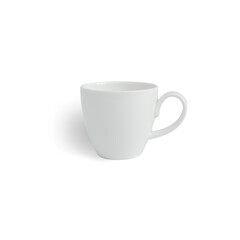 Empty coffee ceramic cup on isolated white background, clipping part