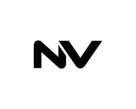 NV VN letter logo design vector template
