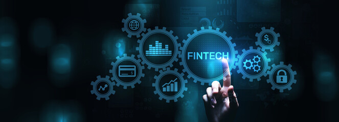 Fintech Financial technology digital money online banking business finance concept