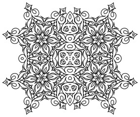 Vector abstract floral ethnic ornamental illustration