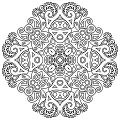 Vector abstract floral ethnic ornamental illustration