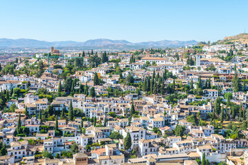Fototapeta na wymiar panoramic views of granada city, Spain