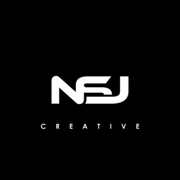NSJ Letter Initial Logo Design Template Vector Illustration