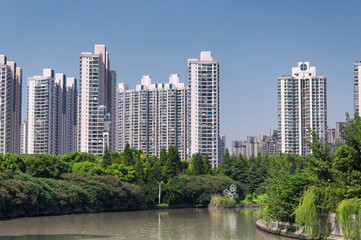 Fototapeta na wymiar modern apartment complex suzhou china