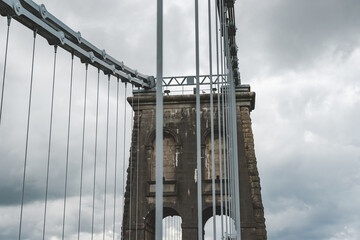 Obraz premium 19th century bridge. Menai Bridge, North Wales, UK