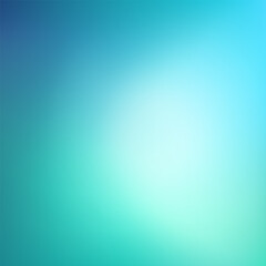 Abstract teal blue gradient background. Blurred turquoise water backdrop with place for text. Vector illustration for your graphic design, banner, summer or aqua poster	