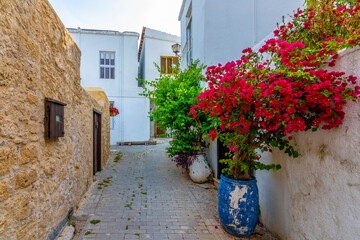 A street view  in Kyrenia. Kyrenia is populer tourist destination in Northern Cyprus.