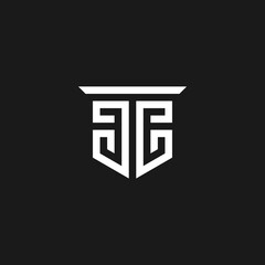 Modern creative elegant, unique artistic black and white color. letter ETE logo icon vector