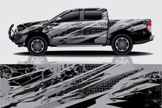 Car wrap graphic racing abstract background for wrap and vinyl sticker