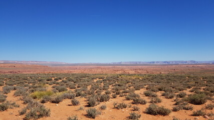 그랜드캐년 주변의 드넓은 사막 