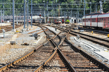 Railway Trackwork at Brig, Switzerland