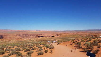 Fototapeta na wymiar 그랜드캐년 주변의 드넓은 사막 