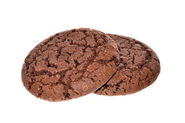 chocolate chip cookie isolated on white background
