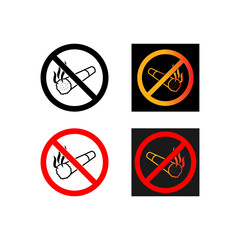 No smoking icon vector in trendy flat design