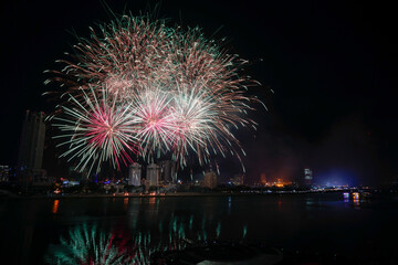 fireworks over the river