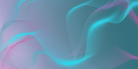 abstract curve in green and pink gradient