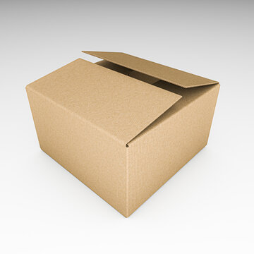 cardboard box isolated on white