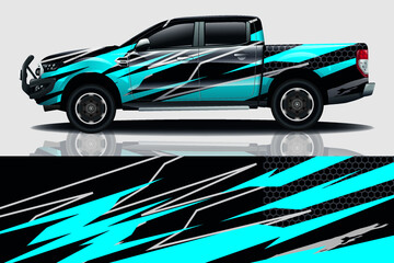 Obraz premium Car wrap graphic racing abstract background for wrap and vinyl sticker