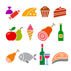 food and grocery icons