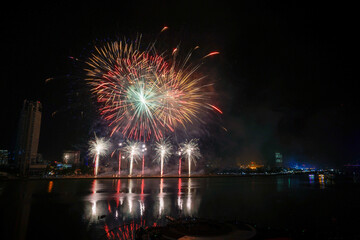 fireworks over the river