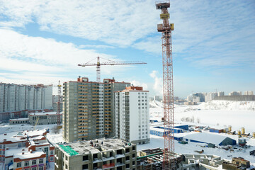 Construction of a new house, Moscow region, February 2021.