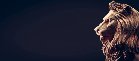 Fototapete Löwe A clay lion sculpture portrait.  © Photocreo Bednarek