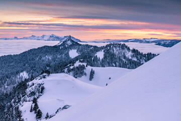 Sunset on Chartreuse Mountains