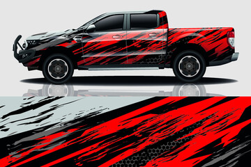 Obraz premium Car wrap graphic racing abstract background for wrap and vinyl sticker