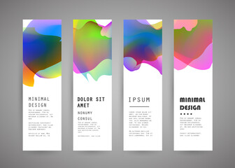 Set of abstract vector banners design. Collection of web banner template. modern template design for web, ads, flyer, poster with 3 different colors
