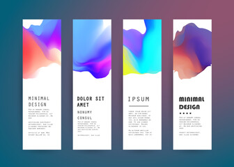Set of abstract vector banners design. Collection of web banner template. modern template design for web, ads, flyer, poster with 3 different colors
