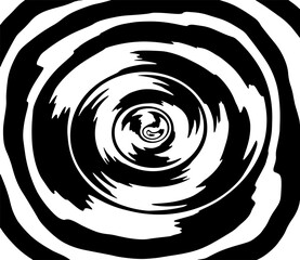 Vector spiral. Spiral. The concentric circles. The silhouette of the spiral. Effect, hypnosis, the symmetry of the spiral. Abstract background, design element.