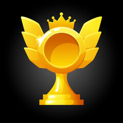 Vector gold award template for the game.