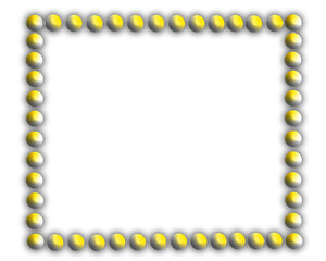 Obraz premium Yellow light globe frame for photo with transparent background