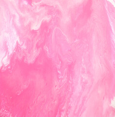 Handmade. Fluid art. Acrylic abstract background. Pink pastel texture painted on canvas. Fine art artwork. Modern, contemporary art. Original.
