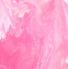 Fototapeta premium Handmade. Fluid art. Acrylic abstract background. Pink pastel texture painted on canvas. Fine art artwork. Modern, contemporary art. Original.