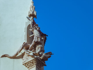 Sculpture of Saint George and dragon in Prague