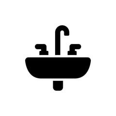 bathroom sink icon design vector template