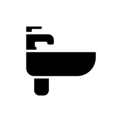 bathroom sink icon design vector template