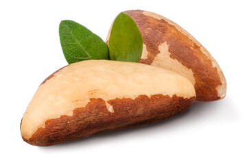 Brazil nuts isolated on white background