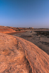 Shuweihat Island view from beach in uae
