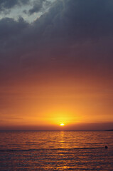 sunset over the sea in croatia
